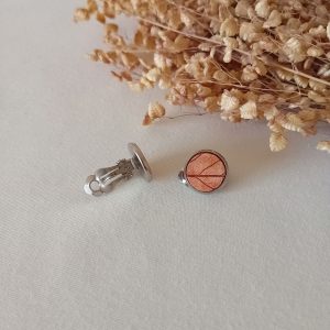 clips d'oreilles à planter modibulle couleur terre de sienne
