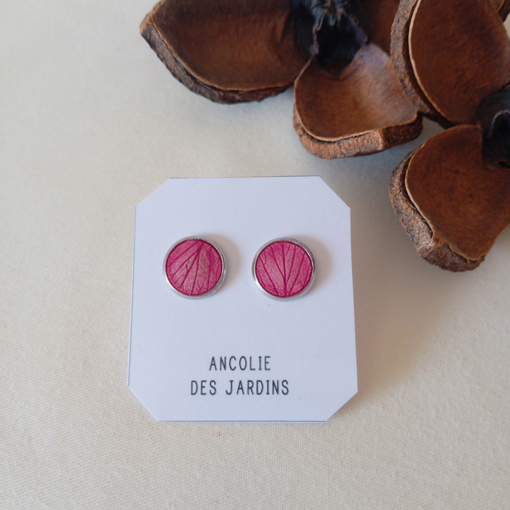 Clous d'oreilles à planter - Ancolie des Jardins - Rose fuchsia – Image 4