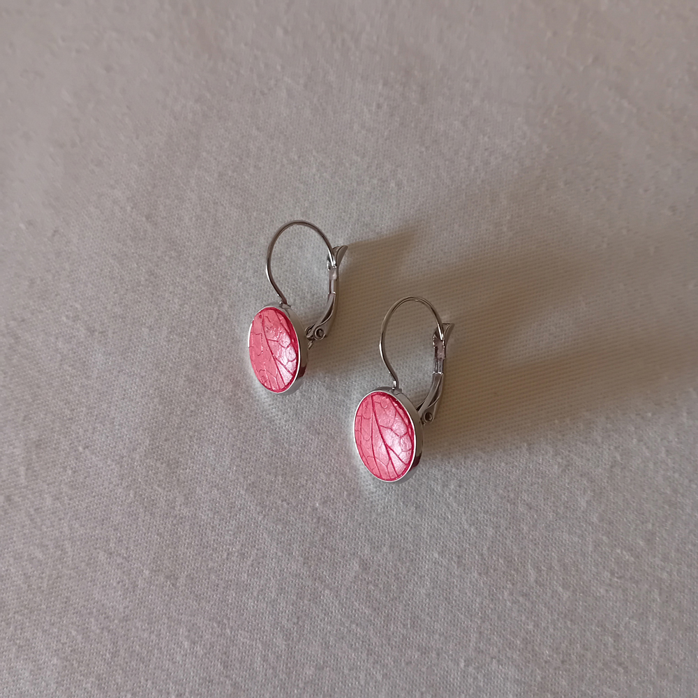 boucles d'oreilles à planter graines de lin rouge de Modibulle