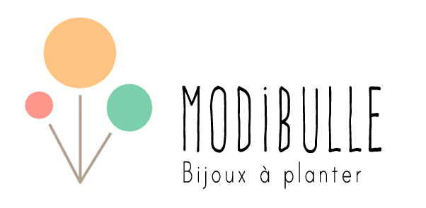 Logo et nom de marque Modibulle Bijoux à planter