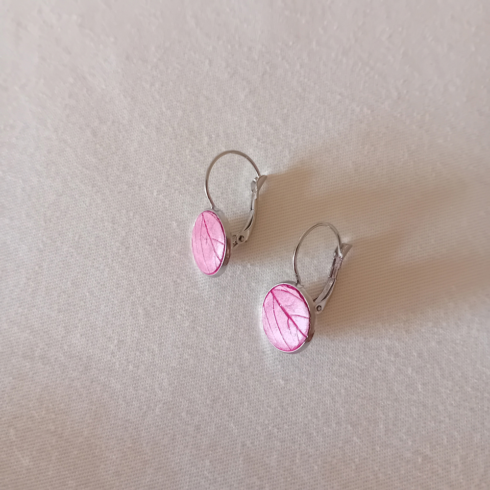 boucles d'oreilles à planter Modibulle contenant des graines d'ancolie des jardins et de couleur rose fuchsia