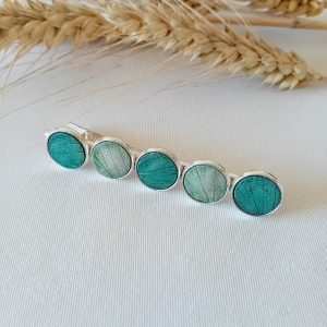 Barrette à planter - pince crocodile - Basilic cannelle - Vert canard